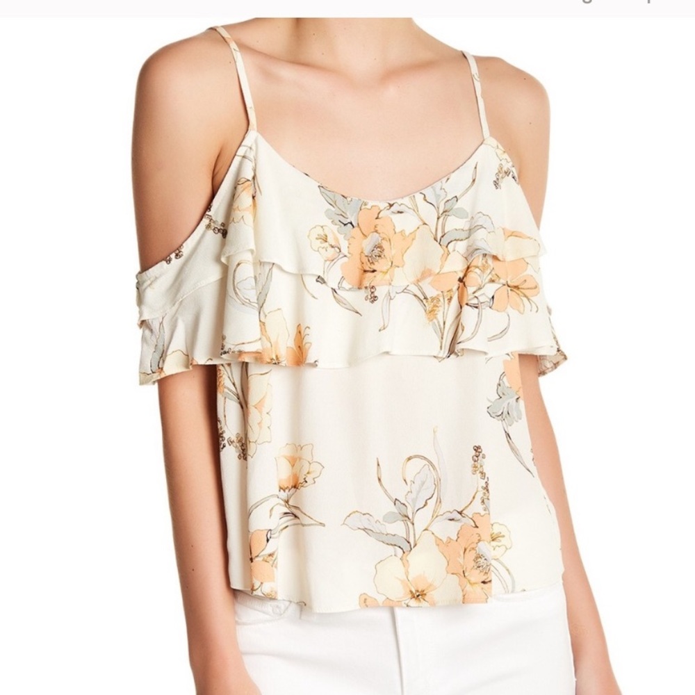 Anthropologie Willow & Clay Cold Shoulder Top